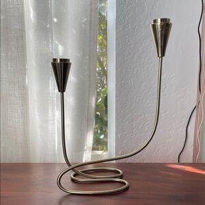 Anthropologie Gold Candle Holder